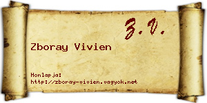 Zboray Vivien névjegykártya