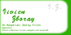 vivien zboray business card